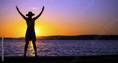 фотографія Life coaching and motivation concept - website banner of a happy woman