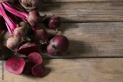 Beetroot on wooden table