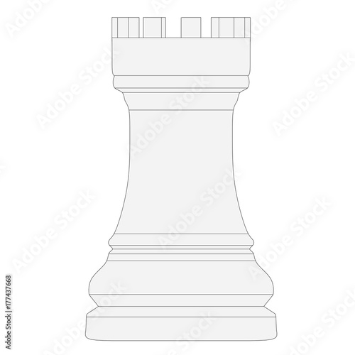 isolated chess piece 3d illustration photo