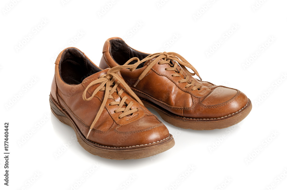 old leather shoes