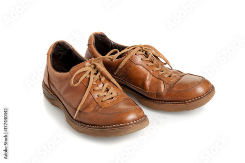 old leather shoes