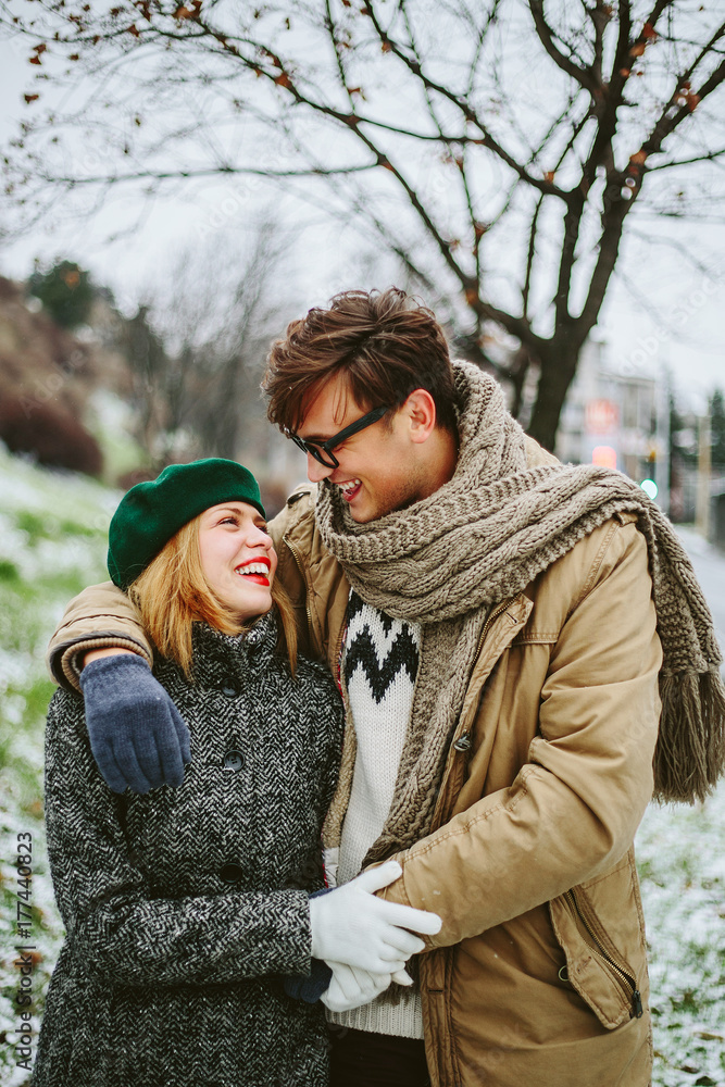 Love winter couple. Love winter couple.