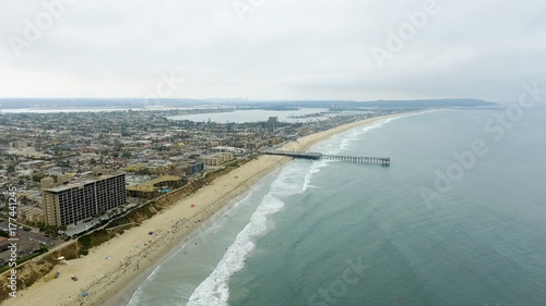 Aerial view of La Jolla Beach, California