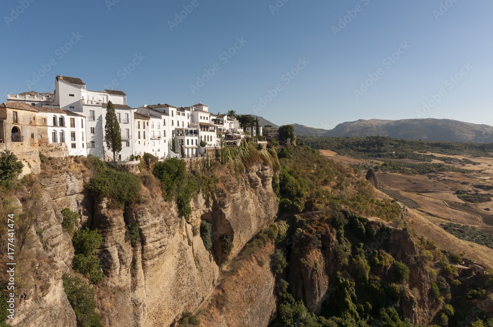 Houses on El Tajo Gorge, Ronda, Spain
