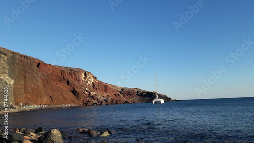 Santorini, red beach