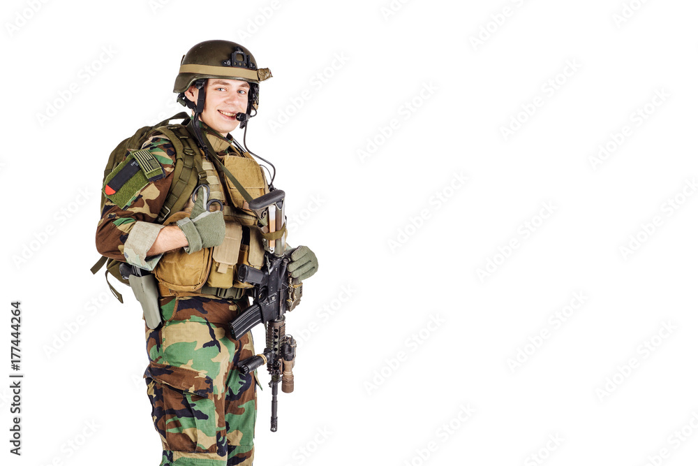 soldier with thumbs up gesture. soldier with thumbs up gesture.