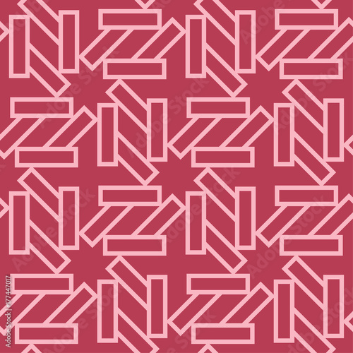 Red and pale pink geometric seamless pattern