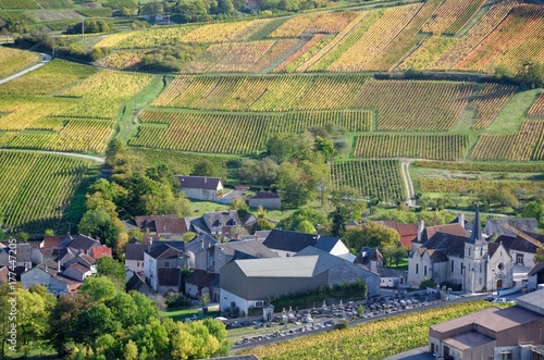 French village in the middle of vineyards