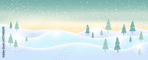 Light blue abstract Christmas background with white sparkling sn