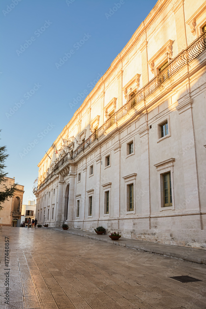 Facade of the Ducal Palace of Martina Franca (Italy)