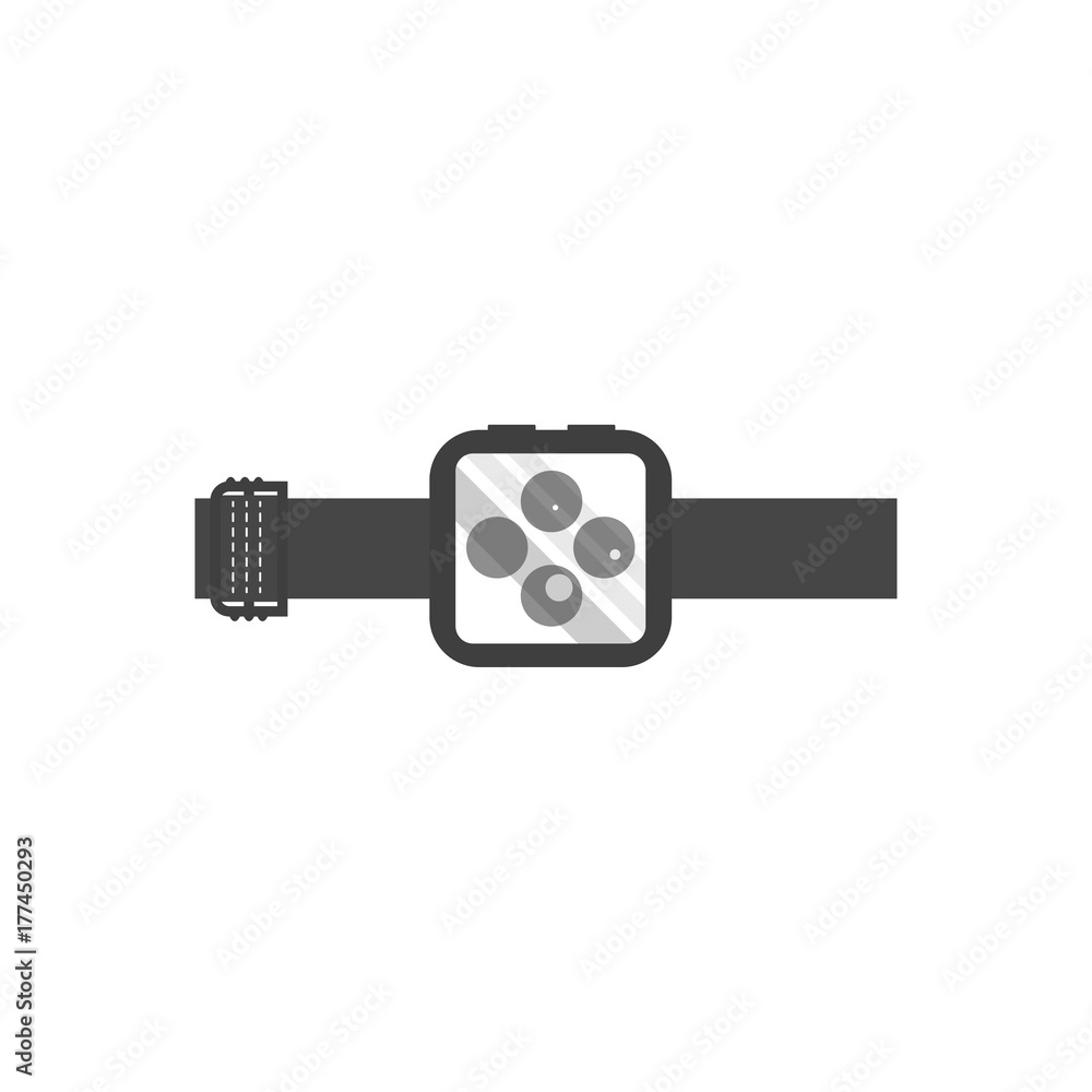 Flashlight Icon. Equipment isolated on white background Flashlight Icon. Equipment isolated on white background