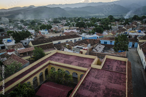 Photography Trinidad Cuba from above at sunset