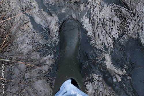 Footfall on a mud road