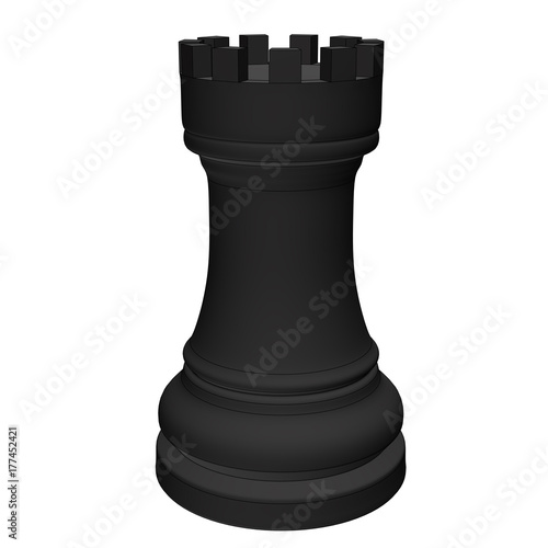 isolated chess piece 3d illustration