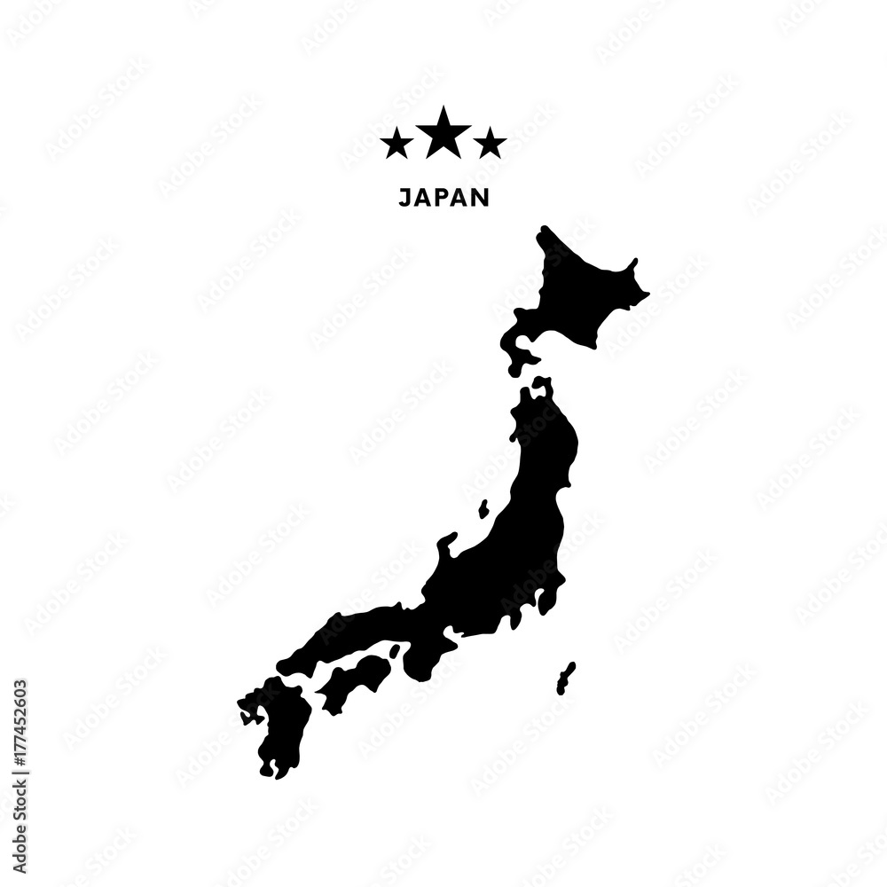 Fototapeta Japan map. Vector illustration.