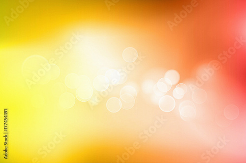 Orange bokeh abstract light background