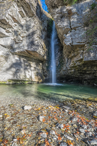 waterfall in autumn