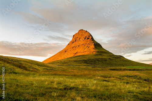 Kirkjufell mountain peak in Iceland