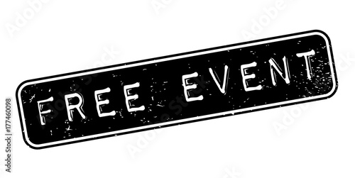 Free Event rubber stamp. Grunge design with dust scratches. Effects can be easily removed for a clean, crisp look. Color is easily changed.