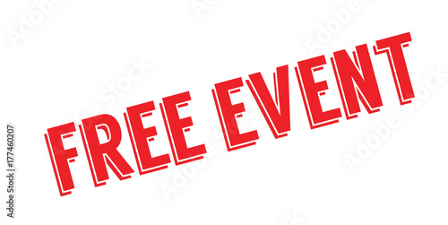 Free Event rubber stamp. Grunge design with dust scratches. Effects can be easily removed for a clean, crisp look. Color is easily changed.
