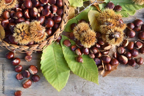 Cestino con castagne