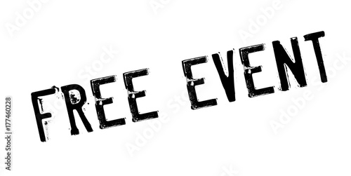 Free Event rubber stamp. Grunge design with dust scratches. Effects can be easily removed for a clean, crisp look. Color is easily changed.