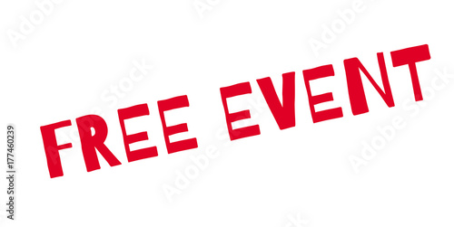 Free Event rubber stamp. Grunge design with dust scratches. Effects can be easily removed for a clean, crisp look. Color is easily changed.