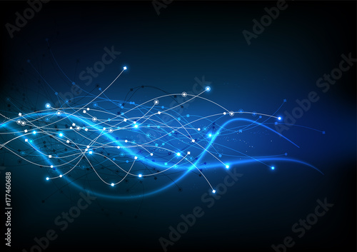 vector background abstract technology communication data Science