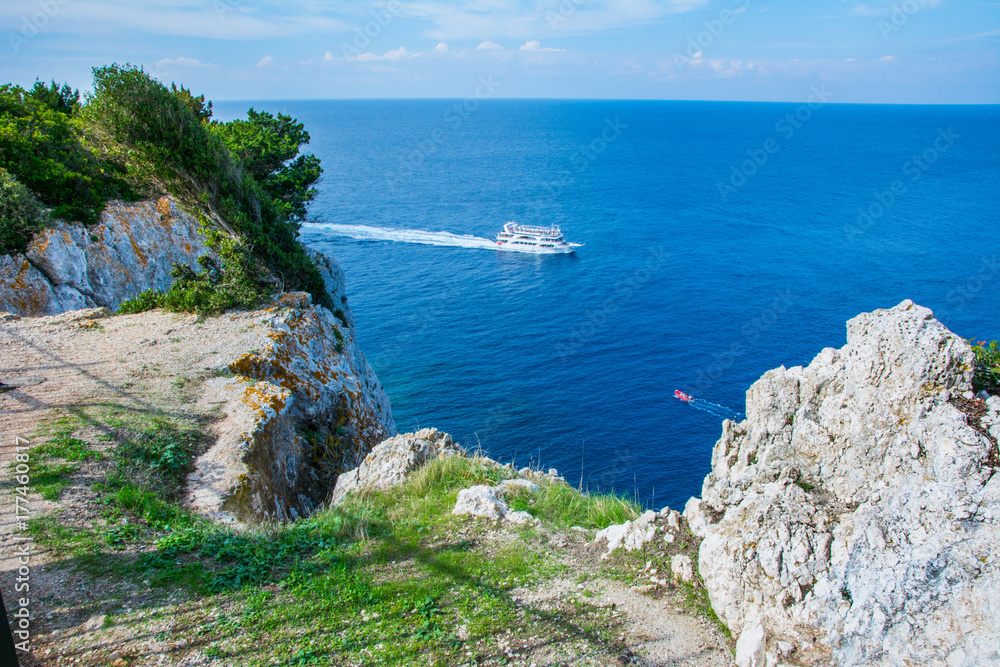 View from Cape Doukato in Lefkada island, Greece