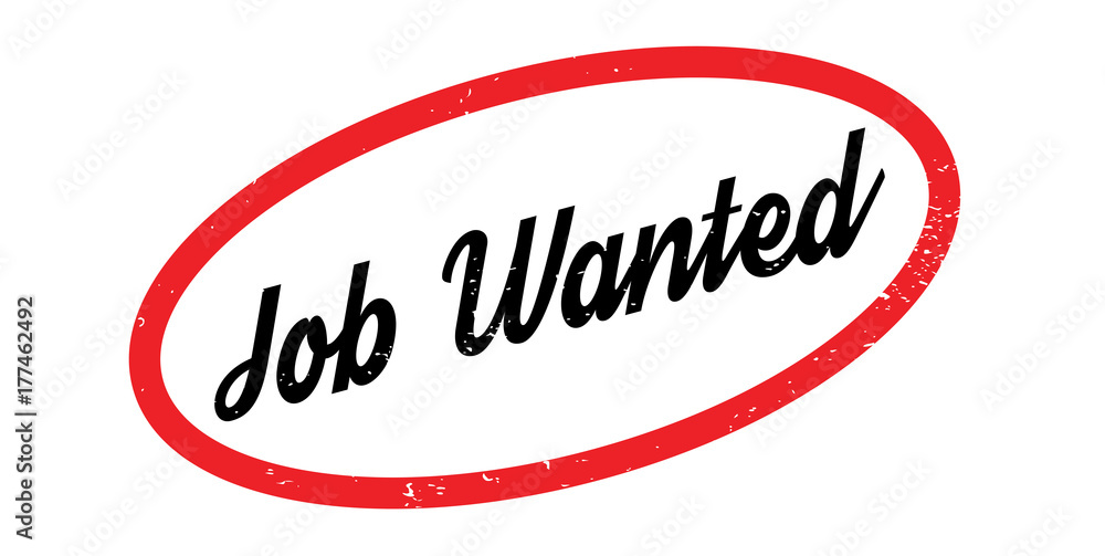 Job Wanted rubber stamp. Grunge design with dust scratches. Effects can be easily removed for a clean, crisp look. Color is easily changed. Job Wanted rubber stamp. Grunge design with dust scratches. Effects can be easily removed for a clean, crisp look. Color is easily changed.
