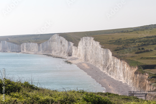 Seven Sisters Chalk cliffs in Sussex.