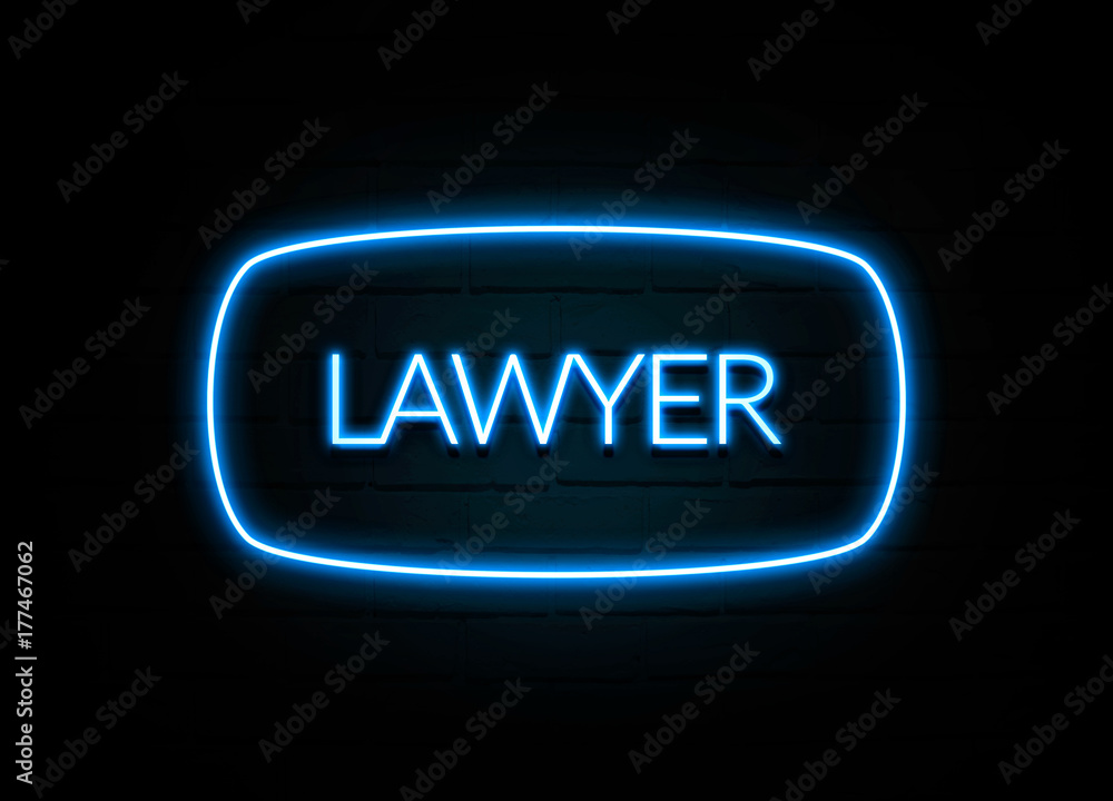 Lawyer - colorful Neon Sign on brickwall Lawyer - colorful Neon Sign on brickwall