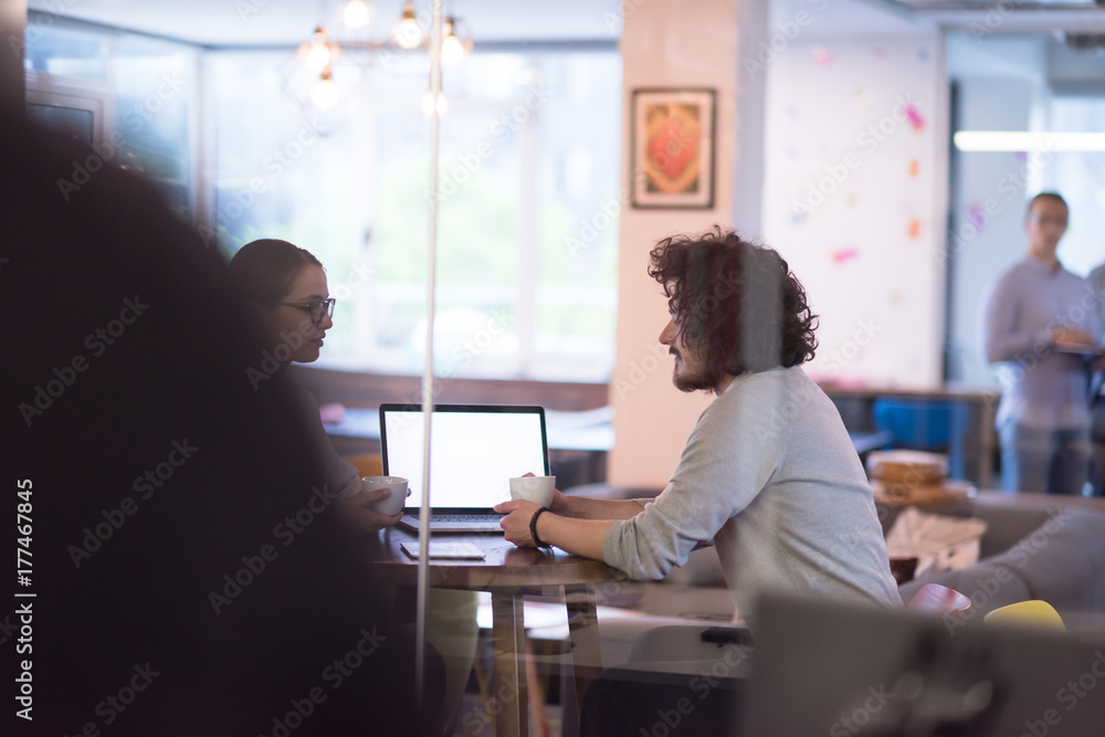 startup Business team Working With laptop in creative office startup Business team Working With laptop in creative office