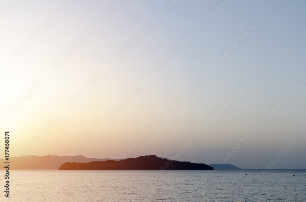 Paradise island sunset