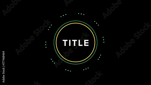 Bright Circle Title with Border Dots