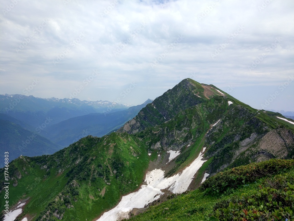 Fototapeta premium Mountain in Kaukasus, Red Valley, 2017