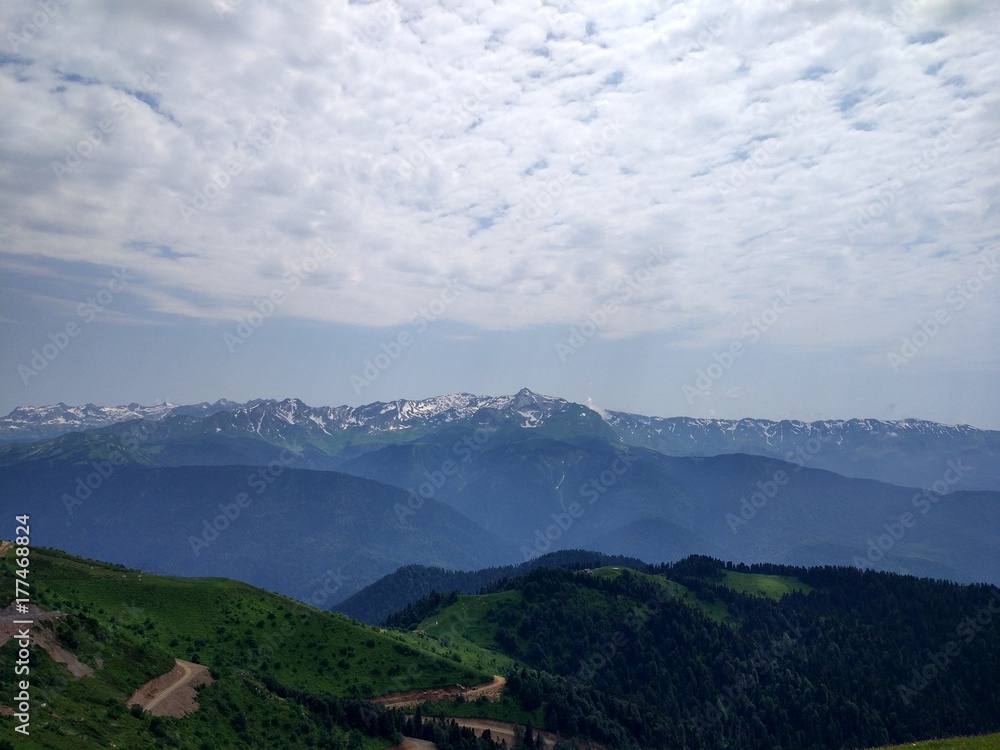 Fototapeta premium Mountain in Kaukasus, Red Valley, 2017