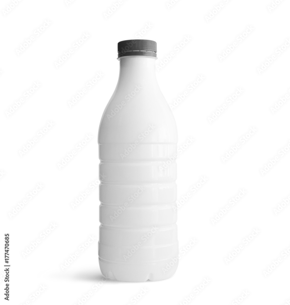 White plastic bottle with grey cap White plastic bottle with grey cap