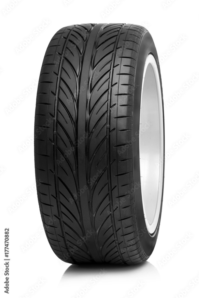 Car wheel on white background. Car wheel on white background.