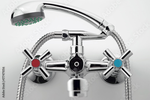 The water tap, faucet for the bathroom