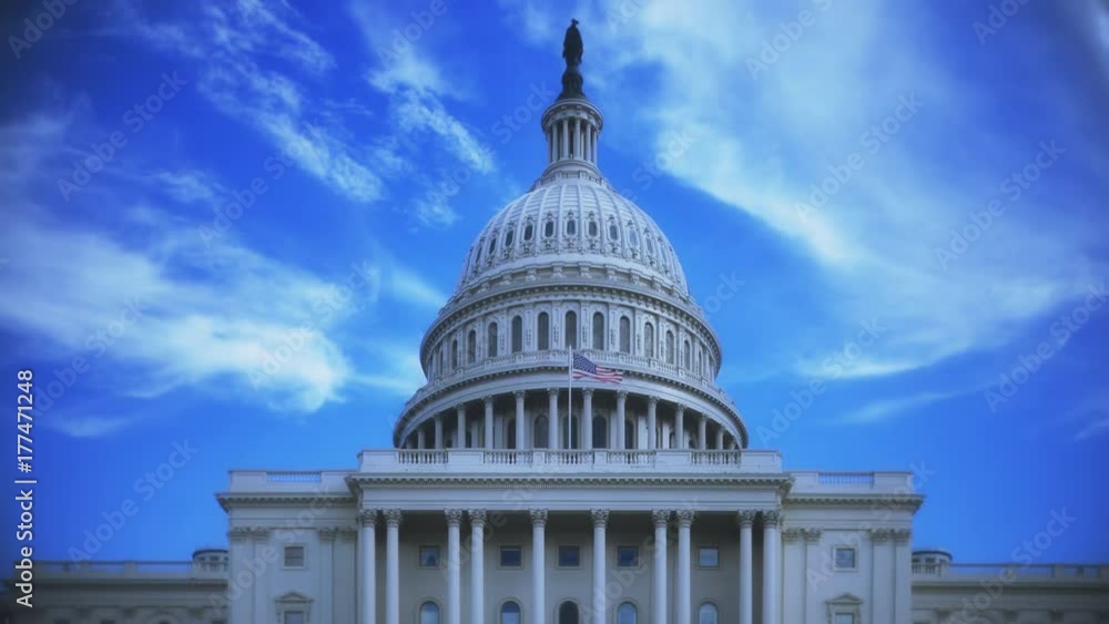 Establishing shot of the Capitol Building in Washington, DC. 4K UHD broadcast quality. U.S politics concept. Establishing shot of the Capitol Building in Washington, DC. 4K UHD broadcast quality. U.S politics concept.