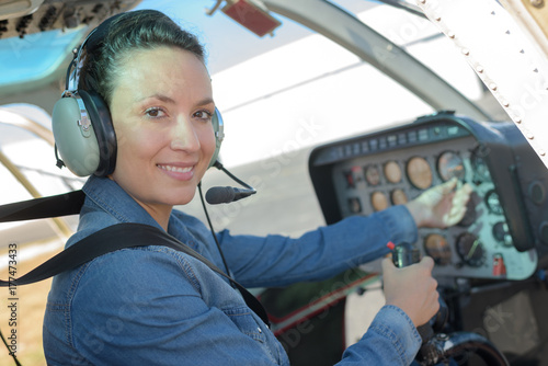 female helicopter pilot