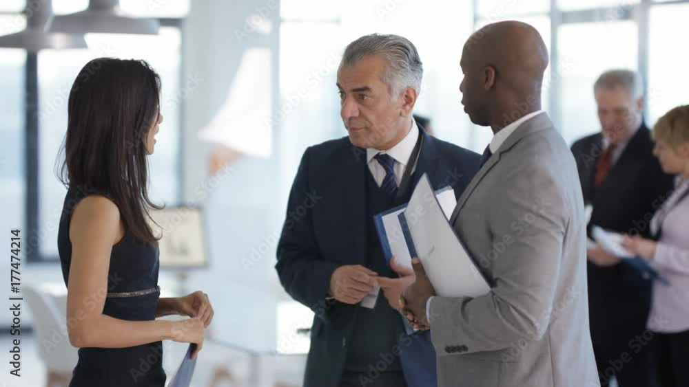 custom made wallpaper toronto digital Business people at a conference meeting with other delegates in background