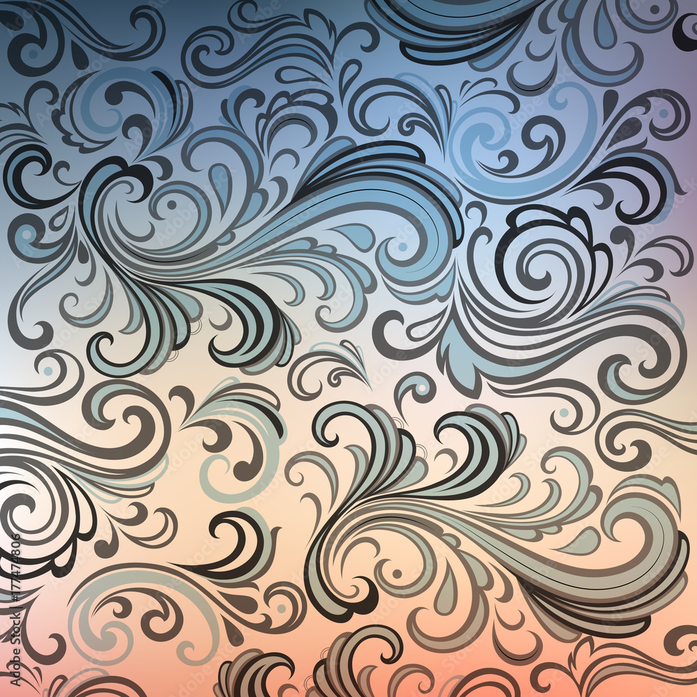 Abstract floral pattern. Vector illustration. Abstract floral pattern. Vector illustration.
