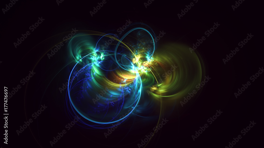 3D rendering abstract fractal light background 3D rendering abstract fractal light background