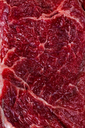 Raw beef steak red natural macro background