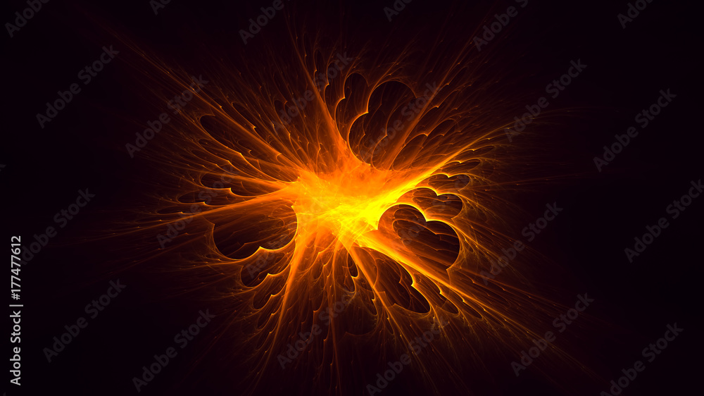 3D rendering abstract fractal light background 3D rendering abstract fractal light background