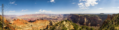 Panorama: Watchtower Desert View Point - Grand Canyon, South Rim - Arizona, AZ, USA