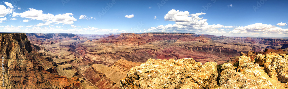 Panorama: Moran Point - Grand Canyon, South Rim - Arizona, AZ, USA Panorama: Moran Point - Grand Canyon, South Rim - Arizona, AZ, USA