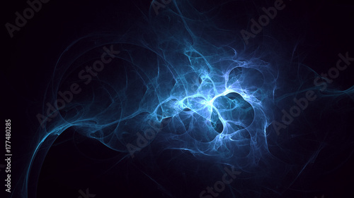 3D rendering abstract fractal light background